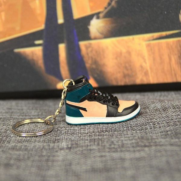 

mini 3d stereo sneaker keychain woman men kids key ring gift luxury shoes keychains car handbag key chain basketball shoes key hol280k, Silver