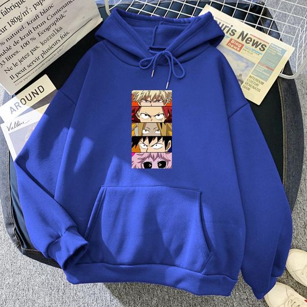 

women's hoodies & sweatshirts anime my hero academia bakusquad eyes men clothing cartoon denki graphic clothes harajuku winter women, Black