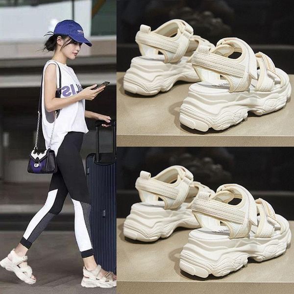 

chunky shoes casual sandals comfortable women summer fashion women's 2021, Black