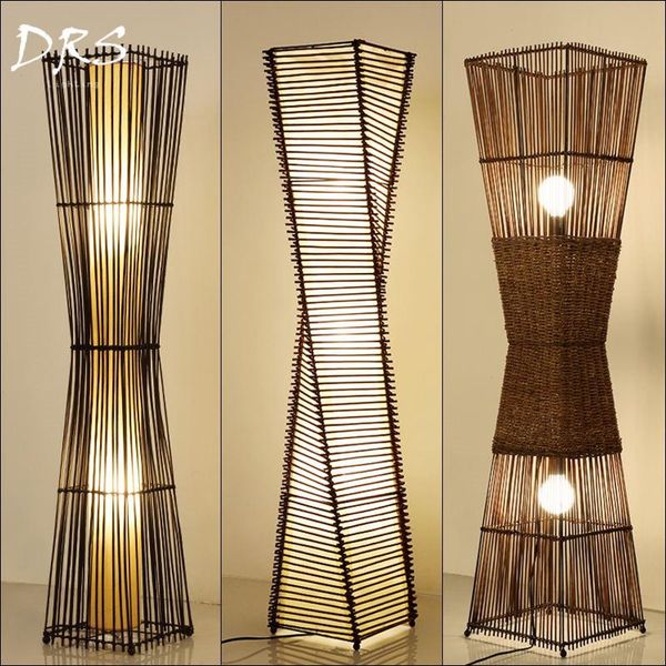 

japanese floor lamp zen southeast asian standing lamps for living room solid wood el inn bamboo luminaire led