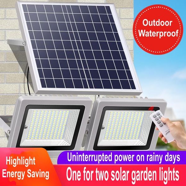 

floodlights double head 80w 120w 200w 400w 600w led solar floodlight ip66 outdoor waterproof garden square street flood light remote control