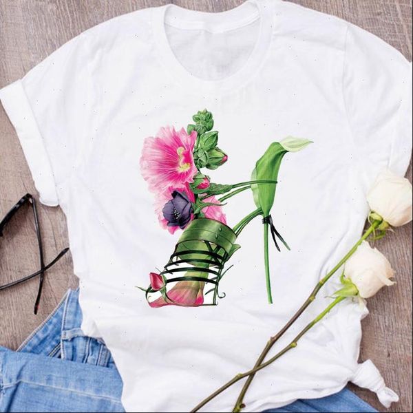 

graphic 90s tumblr harajuku clothes womens floral flower clothing tees print, White