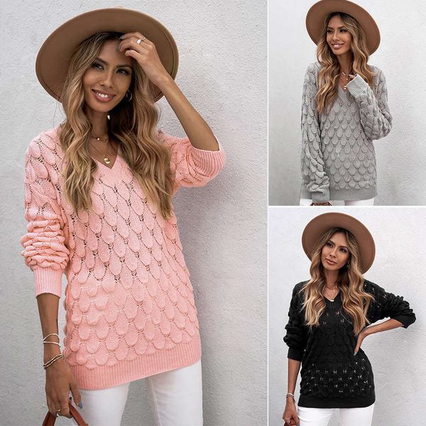 

autumn style sweater v-neck long sleeve loose women, White;black