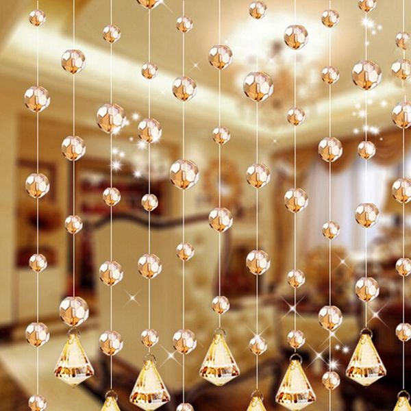 

curtain & drapes beads curtains crystal octagonal bead on the door festive party home wedding decoration