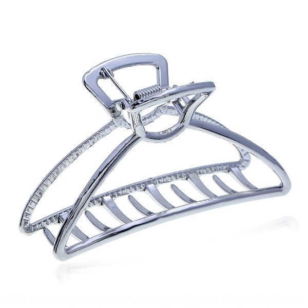 

2tc south korea dongdamen clips headdress ornament barrettesalloy metalhairpin large geometric simple hair ornament headdress, Golden;silver