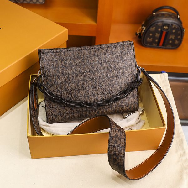 

axillary package hong kong women's bag 2021 leather fashion chain small square wide shoulder belt portable single armpit