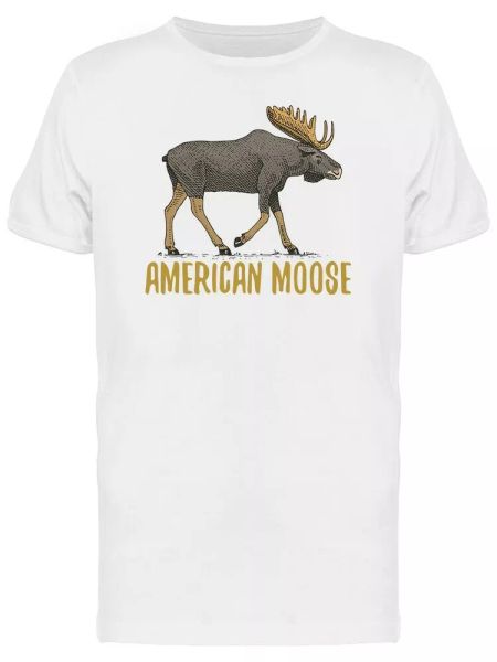 

american moose graphic men's tee -image by shutterstock, White;black
