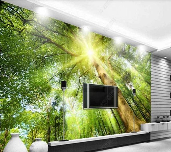 

wallpapers papel de parede fantasy forest hd natural scenery 3d wallpaper mural, bedroom home decoration