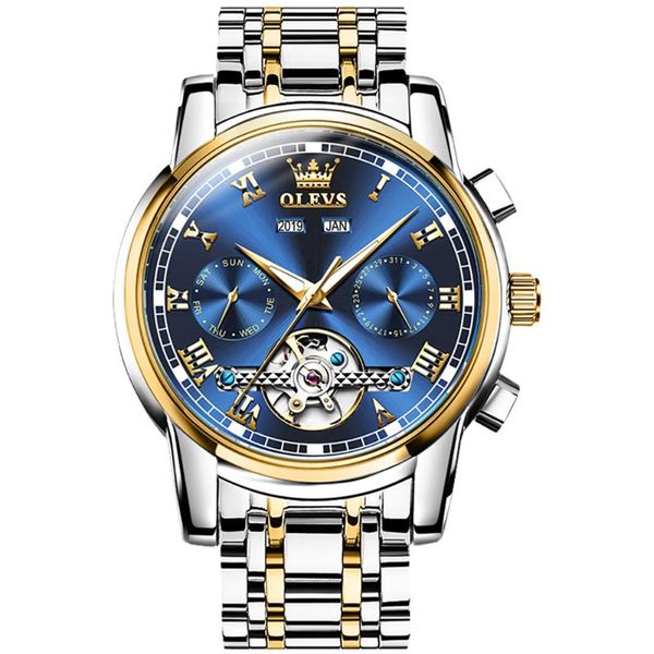

wristwatches men mechanical man automatic watch original business fashion waterproof wrist watches for, Slivery;brown