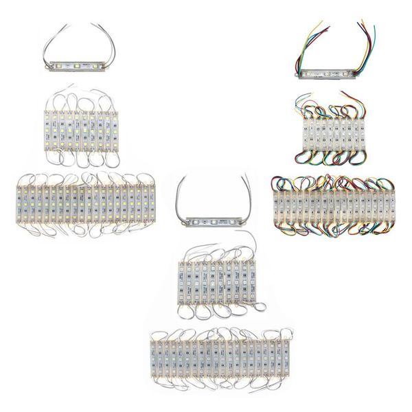 

modules 1*10pcs smd 3 led module strip string light waterproof dc 12v warm white