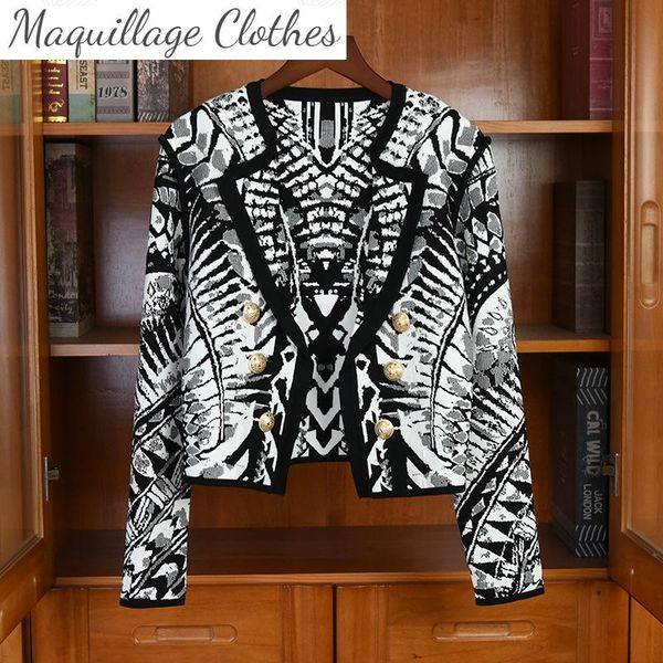 

women's knits & tees korean style women spring autumn jacquard knitted jackets double-breasted cardigans b281, White