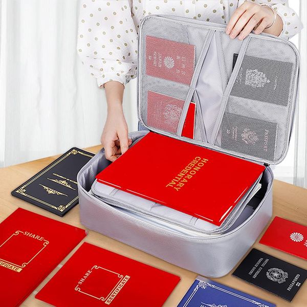 

storage bags document bag multifunctional waterproof file case portable organizer pouch travel home for important documents