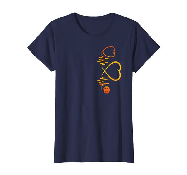 

Womens Nurse Heartbeat T-Shirt Stethoscope Funny Nursing Gift CNA, Mainly pictures