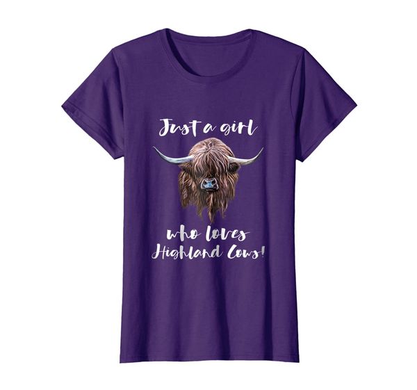 

just a girl who loves scottish highland cows t-shirt, White;black