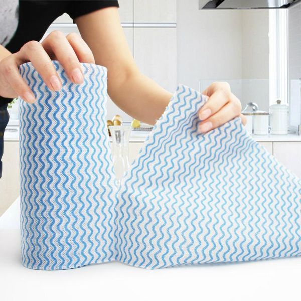 

cleaning cloths japan 50 pcs/roll non-woven kitchen cloth disposable eco-friendly rags wiping pad furniture kitchenware prouct