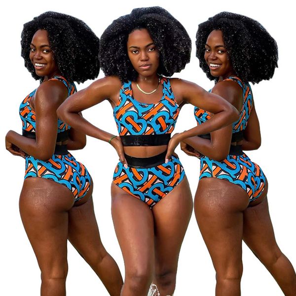 

sz9088 women's dense positioning printing 2-piece swimsuit for women, White;black