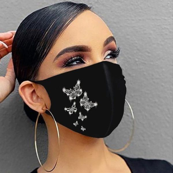 

outdoor hats 1pc 2021 christmas ski fasemask adults fashion cloth print reusable masque washable breathable mascarillas balaclava cap bandan, Black;white