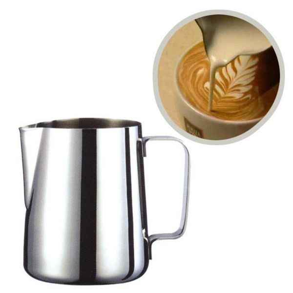 

coffee pots cappuccino cooking tools stainless steel frothing pitcher pull flower cup home kitchen accessories gadgets