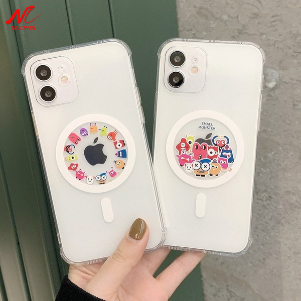 

lx brand for iphone 12 pro max transparent silicone case for iphone 11 11pro xs max iphonexr x 7 8 plus cute monster airbag cover capa