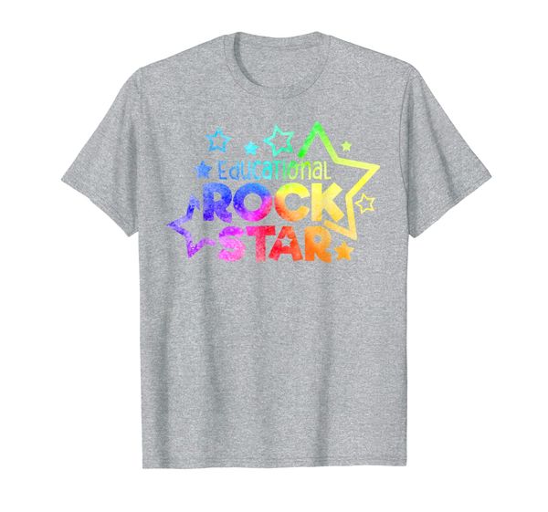 

teacher educational rockstar love teaching inspire student t-shirt, White;black