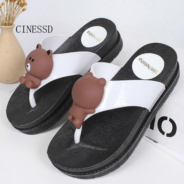 

slippers 2021 summer thick sole women waterproof comfortable beach shoes casual ladies home platporm slides, Black
