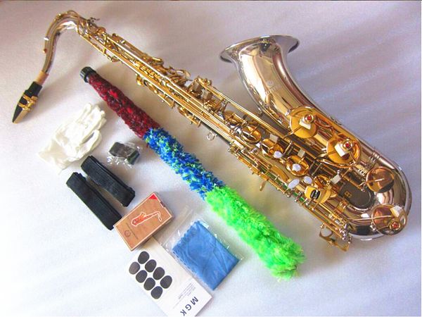 

tenor saxophone jupiter bb nickel plated gold key sax professional mouthpiece patches pads reeds bend neck with case