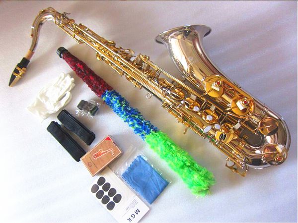 Tenorsaxophon JUPITER Bb vernickelt Gold Key Sax Professionelles Mundstück Patches Pads Schilf Bend Neck mit Koffer