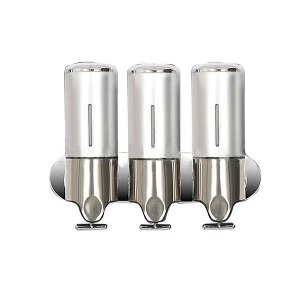 

liquid soap dispenser 500/1000/1500ml wall mounted shower gel dispensers shampoo container pump double hand bathroom bottle