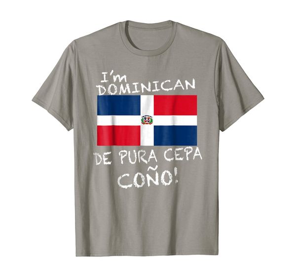 

i'm dominican de pura cepa dominican funny saying t shirt, White;black