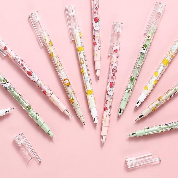 

gel pens 1pc kawaii pet and fruit pen rollerball 0.5mm black ink