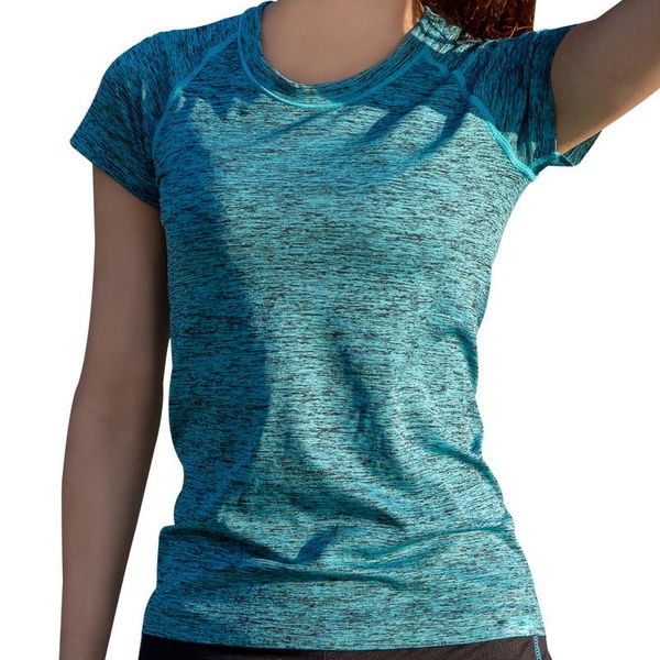 

yoga outfit summer women quick dry sports shirt, short sleeve breathable exercises gym running fitness t-shirts sportswear