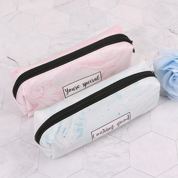 

pencil bags marble case stationery school supplies storage cases tools 32ca