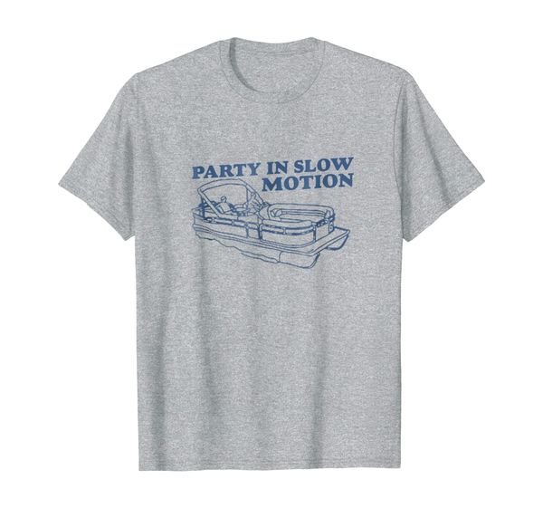 

pontoon captain shirt - funny party in slow motion tee, White;black