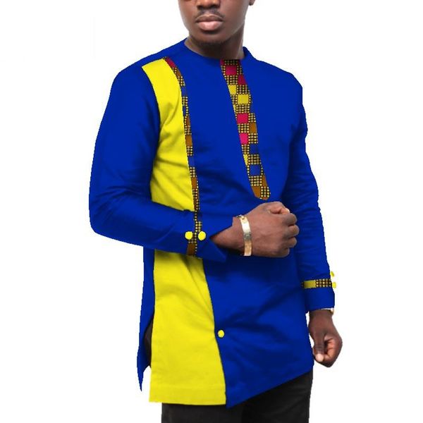 

men's casual shirts fashion autumn men african clothing full sleeve dashiki plus size mens cotton print o-neck wyn495, White;black