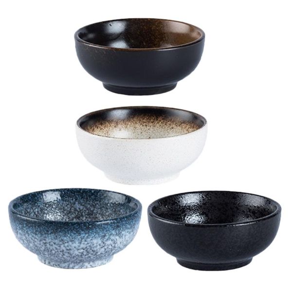 

4pcs japanese style ceramic soup bowls rice home random color