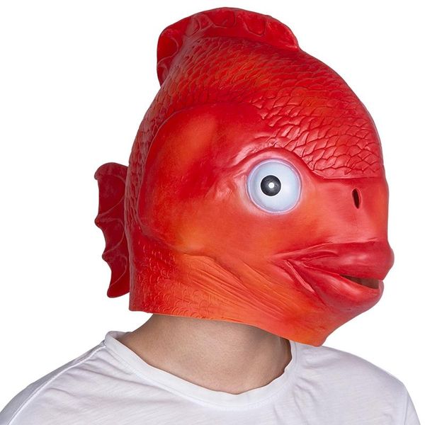 

other event & party supplies animal mask lifelike red carp latex headgear halloween mischief cosplay costume props funny fish dress up