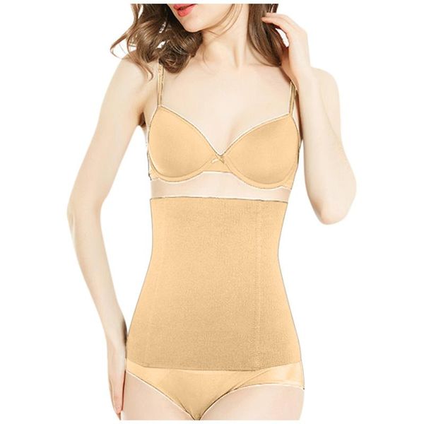 

waist support womens seamless body shaping underwear abdomen belt thin belly reduction girdle postpartum recovery corset waistband, Black;gray