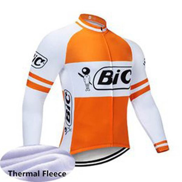 BIC Equipe Mens Inverno Térmica Fleece Ciclismo Jersey Manga Longa Racing Camisas MTB Bicicleta Tops Bicicleta Uniforme Sportswear S21050554