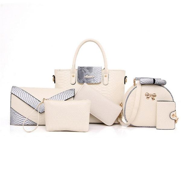 

evening bags luxury bag hand set ladies handbag of 6pcs handle women leather