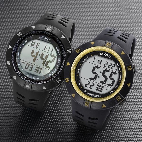 

fashion sport watches for men clock relogio digital high-end multi-function life waterproof electronic wristwatch purchasing 40* wristwatche, Slivery;brown