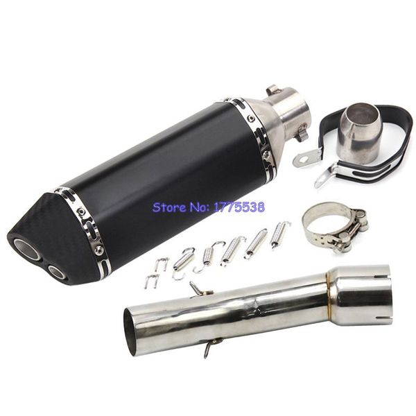 

motorcycle exhaust system id:60mm fz1 muffler link pipe mid motorbike escape set for fz1n fz1000 motorcycles