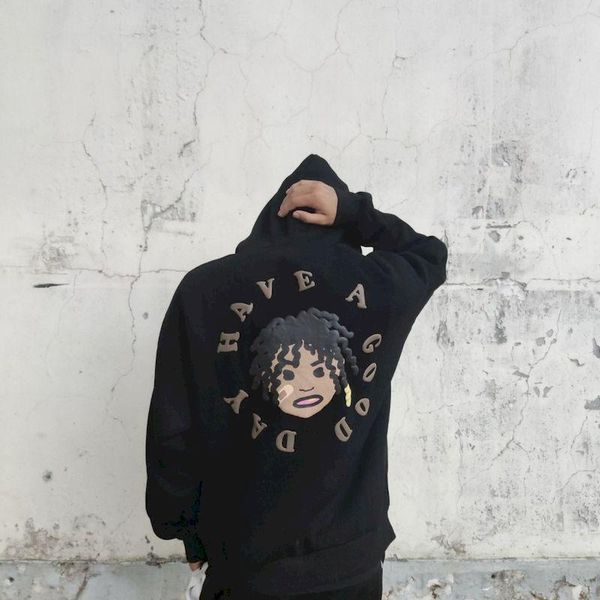 

men's hoodies & sweatshirts hip-hop pullover men women oversized hood sweatshirt streetwea cartoon boy printing autumn winter loose cas, Black