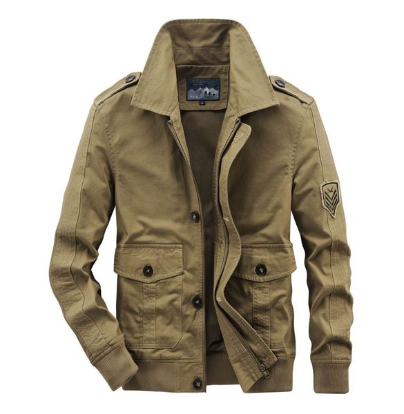 

men's jackets brand autumn tactics cargo coats for male turn-down collar army military jacket men fashion bomber plus size 4xl 5xl, Black;brown