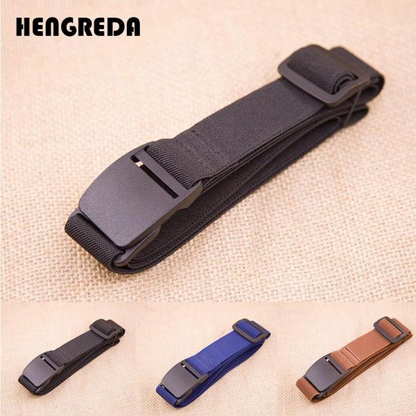 

belts men elastic belt stretch invisible waist women adjustable security check shirt stay black plastic buckle waistband, Black;brown