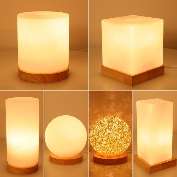 

table lamps phyval nordic wood glass lamp for bedroom bedside feeding study eye protection household with plug warm night lights