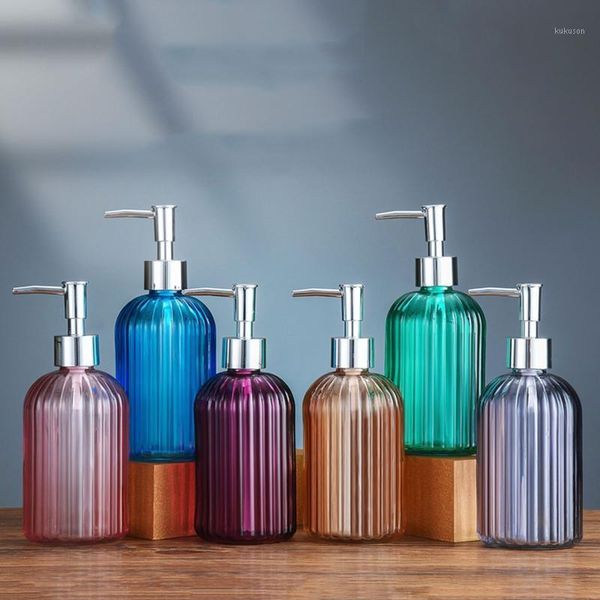 

storage bottles & jars refillable soap dispenser with rust proof stainless steel pump glass hand for bathroom counterkitchen