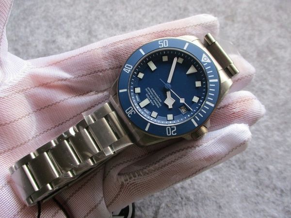 Подарочный резиновый ремешок 42 мм мужские часы Высочайшее качество издание титановый чехол браслет сапфир автоматический мужской наручные часы водонепроницаемого дайвера