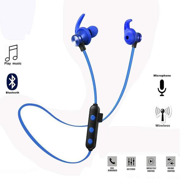 

headsets wireless bluetooth earphone magnetic for xs max s9 waterproof attraction headset build-in mic pluggable tf card