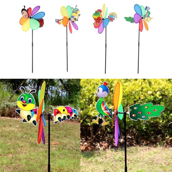 

windmill rotator rainbow wheel garden festival decor kid outdoor toy pick decorative objects & figurines