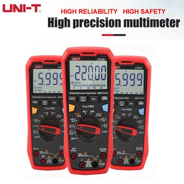 

counters uni-t handheld digital multimeter tester ut61b+/ut61e+/ut61d+ unit true rms auto range 6000 counts dc ac 1000v diode meter